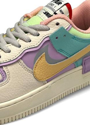 Женские кроссовки nike air force 1 shadow beige yellow mint w#найк8 фото