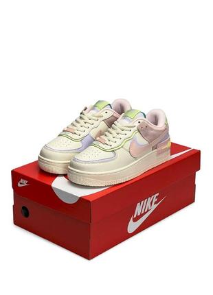 Жіночі кросівки nike air force 1 shadow beige pink w#найк