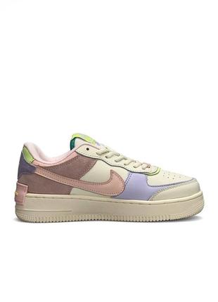 Женские кроссовки nike air force 1 shadow beige pink w#найк5 фото