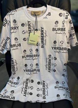 Чоловічі футболки burberry білі, чорні, зелені1 фото