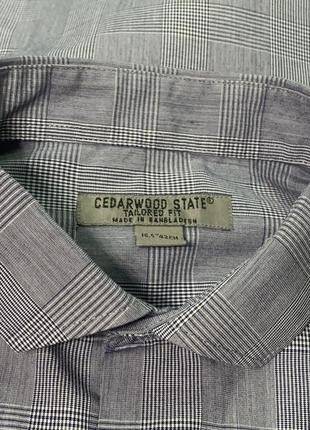 Мужская рубашка cedarwood state в клетку с длинным рукавами  размер l/xl6 фото