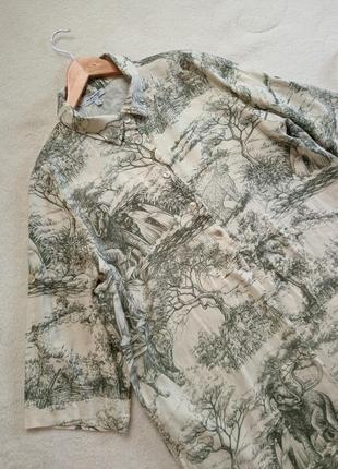Alba monti. плаття сорочка льон, віскоза. плаття натуральне принт туаль де жуї5 фото