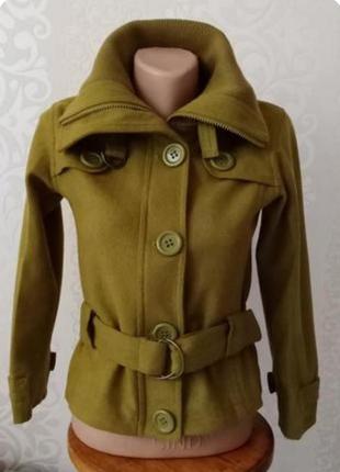 Шерстяное полупальто next на 9-11 лет.