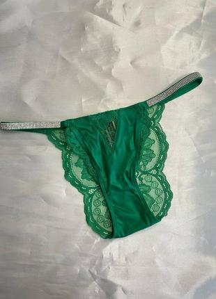 Оригінальні атласні трусики зі стразами