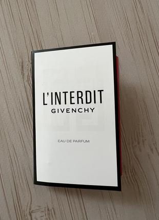Пробник givenchy button-up l'interdit eau de parfum