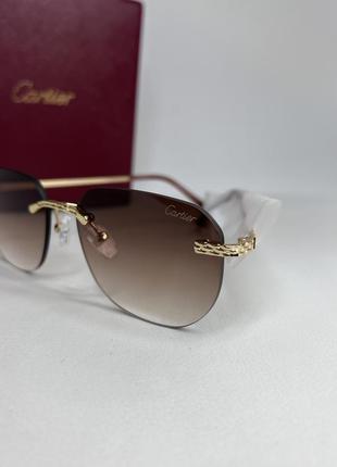 Фирменные стильные солнцезащитные очки унисекс коричневый градиент2 фото