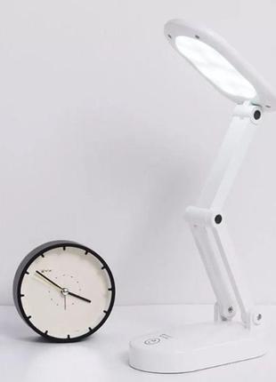 Лампа настільна світлодіодна на акумуляторі 3000 mah трансформер розкладна з сенсорним...