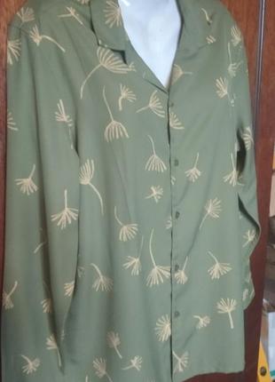 Рубашка цвет оливы унисекс размер l фирма asos на 48-50 укр4 фото