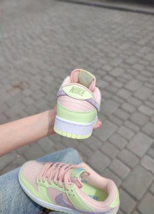 Женские кроссовки nike sb dunk low lime peach7 фото