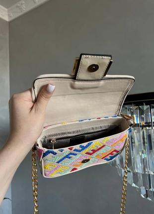 Женская сумка fendi mini beige2 фото