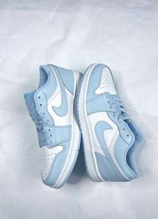 Кроссовки nike air jordan retro 1 low blue6 фото