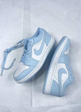 Кроссовки nike air jordan retro 1 low blue5 фото