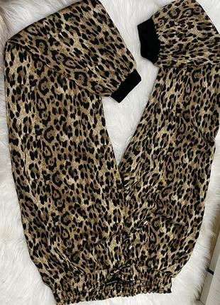 Штани леопард zara леопардові штани брюки жіночі5 фото