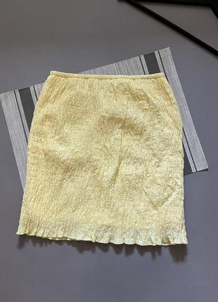 Новая лимонная текстура мини юбка / юбка plt 🍋