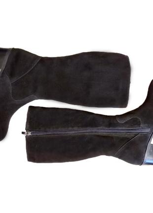 Черные велюровые сапоги, 35-41 рр. на заказ3 фото