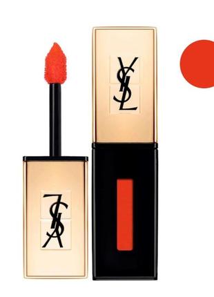 Блеск для губ yves saint laurent rouge pur couture vernis a levres glossy stain №08 orange de chine1 фото