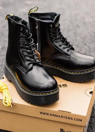 Ботинки dr. martens jadon мех со змейкой