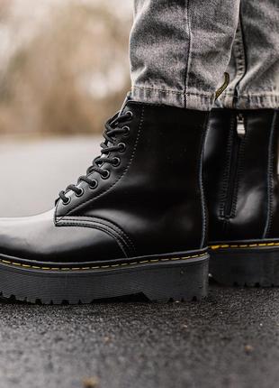 Ботинки dr. martens jadon мех со змейкой5 фото