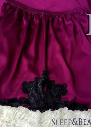 Женская пижама бордового цвета, комплект (шорты и майка) b-097 фото