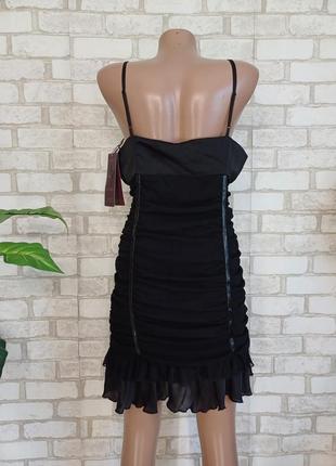Новое с биркой нарядное мини платье в черном цвете с рюшами, размер с-м2 фото
