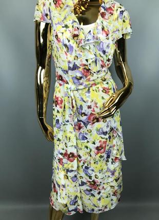 Романтичное платье в цветах миди на запах laura ashley2 фото