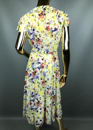 Романтичное платье в цветах миди на запах laura ashley6 фото