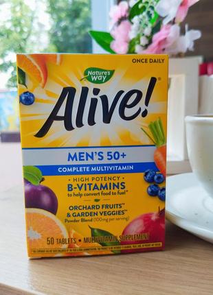 Alive! комплексні мультивітаміни для чоловіків від 50 років, 50 таблеток1 фото