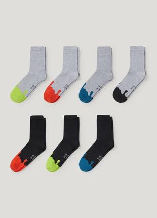 7 пар шкарпетки c&a для хлопчика 31 32 33