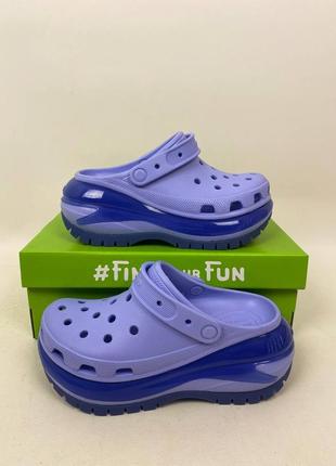 Супер стильная новинка! женские сабо крокс crocs classic mega crush moon на платформе2 фото