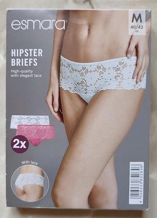 Набір з двох мережевих трусиків hipster briefs esmara, розм.  48, німеччина, оригінал