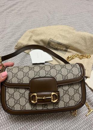 Сумка gucci horsebit 1955 shoulder bag оригинал новая8 фото