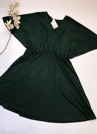 Новое с биркой темно зеленое платье h&m basic