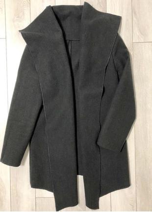 Пальто серый пиджак кашемир размер с ассиметрия