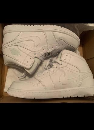 Кросівки nike air jordan 1 clear white nike jordan колір білий ейр джордан найки