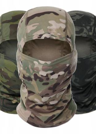Балаклава тактическая тонкая army camo bandana черный9 фото