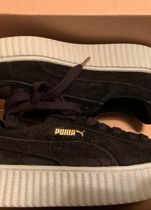 Кроссовки puma rihanna black замша пума риханная черные рихана4 фото