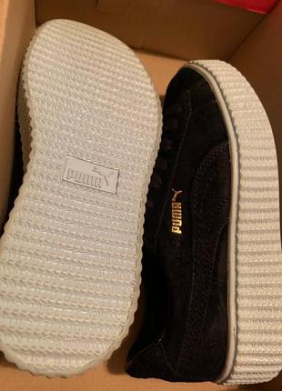 Кроссовки puma rihanna black замша пума риханная черные рихана3 фото