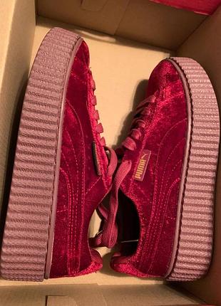 Кроссовки puma rihanna cherry bordo велюр пума риханная полностью бордовые  рихановые вишневые burgundy — цена 1100 грн в каталоге Кроссовки ✓ Купить  женские вещи по доступной цене на Шафе | Украина #128380068