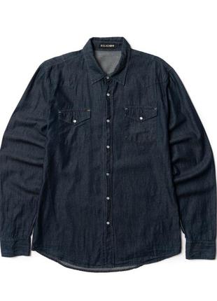 Religion denim long sleeve shirt  чоловіча сорочка2 фото