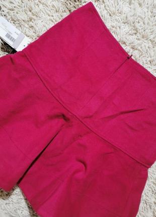 Шерстяная зимняя юбка фуксия бельгия8 фото