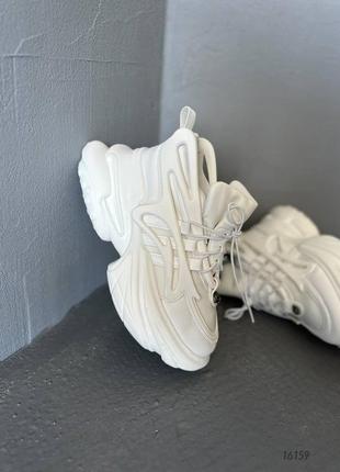 Женские кроссовки на высокой подошве белые мокасины кеды трендовые высокие деми эко кожа7 фото