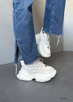 Женские кроссовки на высокой подошве белые мокасины кеды трендовые высокие деми эко кожа10 фото