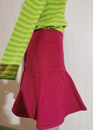 Шерстяная зимняя юбка фуксия бельгия10 фото
