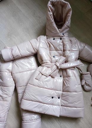 Детский зимний комплект пальто и штаны6 фото