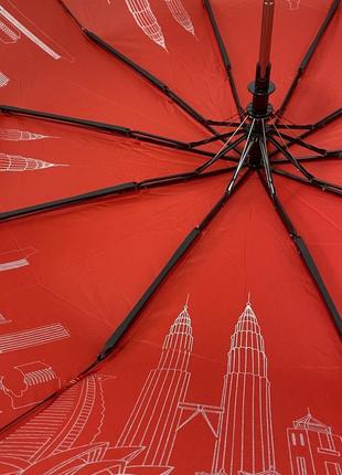 Женский зонт toprain полуавтомат с узором изнутри на 10 спиц #03066/97 фото