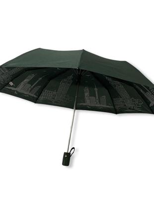 Женский зонт toprain полуавтомат с узором изнутри на 10 спиц #030662 фото