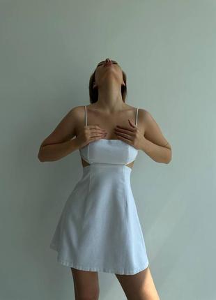 Льняное платье на подкладке6 фото