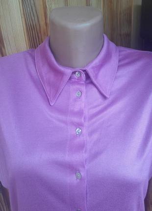 Стильная вискозная розовая блуза3 фото