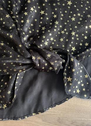 Блуза с золотыми звездами рукава 1/2 завязка2 фото