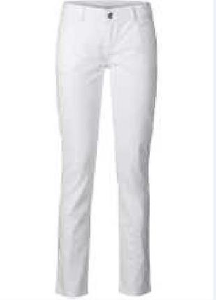 Новые белые летние брюки bodyflirt (от bon prix) ,котон, р.48 наш3 фото